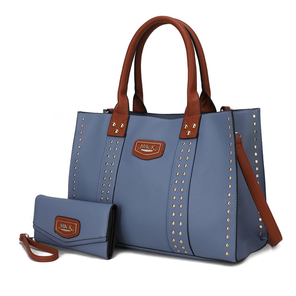 Tote Bag, Vegan Leather Top-Handle Crossover Wristlet Wallet & ;)